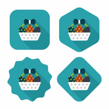 Uzun Gölge, eps10 Paskalya yortusu yumurta düz simgesiyle