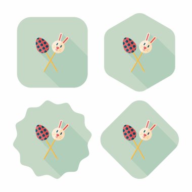 Uzun Gölge, eps10 Paskalya lolipop düz simgesiyle