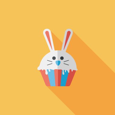 Paskalya keki uzun gölge, eps10 düz simgesiyle