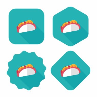 sandviç uzun gölge, eps10 düz simgesiyle