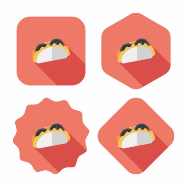 sandviç uzun gölge, eps10 düz simgesiyle