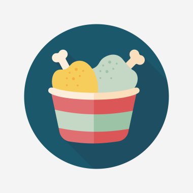 Uzun Gölge, eps10 ile tavuk bacakları düz simgesi