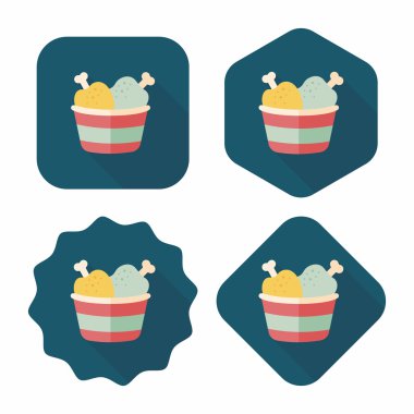 Uzun Gölge, eps10 ile tavuk bacakları düz simgesi