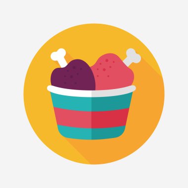 Uzun Gölge, eps10 ile tavuk bacakları düz simgesi