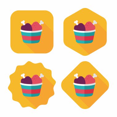 Uzun Gölge, eps10 ile tavuk bacakları düz simgesi