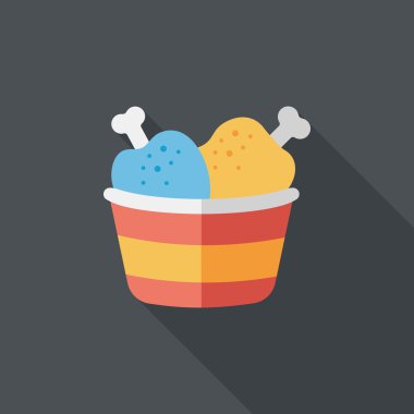 Uzun Gölge, eps10 ile tavuk bacakları düz simgesi