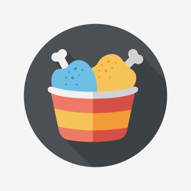 Uzun Gölge, eps10 ile tavuk bacakları düz simgesi