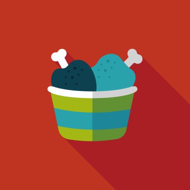 Uzun Gölge, eps10 ile tavuk bacakları düz simgesi