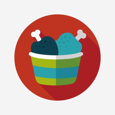 Uzun Gölge, eps10 ile tavuk bacakları düz simgesi