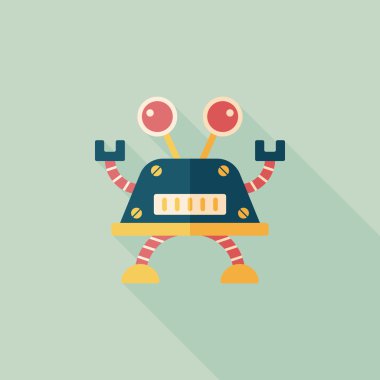 Uzun Gölge, eps10 robot düz simgesiyle