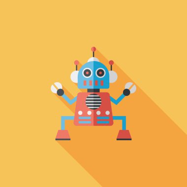 Uzun Gölge, eps10 robot düz simgesiyle