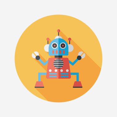 Uzun Gölge, eps10 robot düz simgesiyle