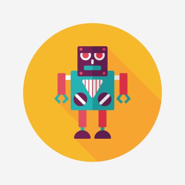 Uzun Gölge, eps10 robot düz simgesiyle