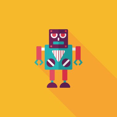 Uzun Gölge, eps10 robot düz simgesiyle
