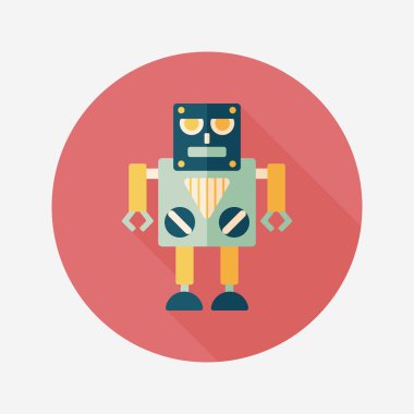 Uzun Gölge, eps10 robot düz simgesiyle