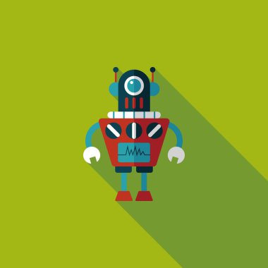 Uzun Gölge, eps10 robot düz simgesiyle