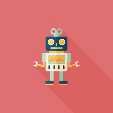 Uzun Gölge, eps10 robot düz simgesiyle