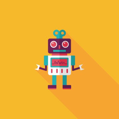 Uzun Gölge, eps10 robot düz simgesiyle