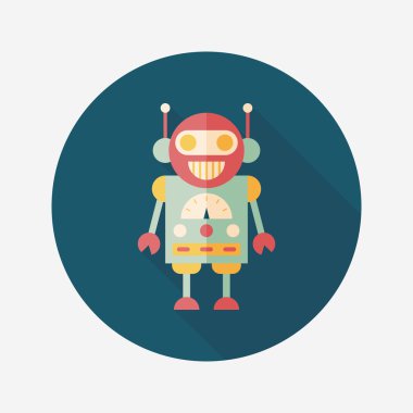 Uzun Gölge, eps10 robot düz simgesiyle