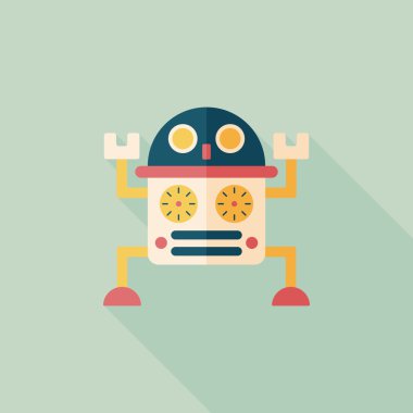 Uzun Gölge, eps10 robot düz simgesiyle