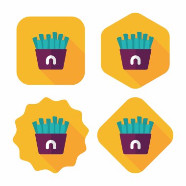 Uzun Gölge, eps10 patates kızartması düz simgesiyle