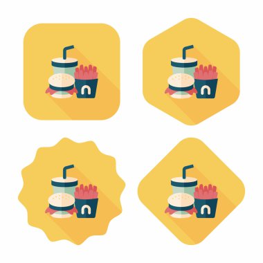 Uzun Gölge, eps10 ile lokanta düz simgesi