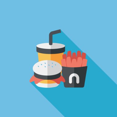 Uzun Gölge, eps10 ile lokanta düz simgesi