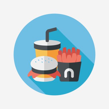 Uzun Gölge, eps10 ile lokanta düz simgesi