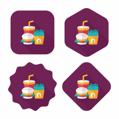 Uzun Gölge, eps10 ile lokanta düz simgesi