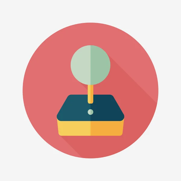 Joystick flat icon with long shadow, eps10 — стоковый вектор