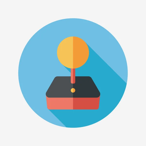 Joystick flat icon with long shadow, eps10 — стоковый вектор