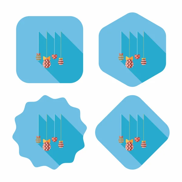 Pâques pendaison icône plate avec ombre longue, eps10 — Image vectorielle