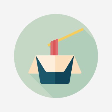 Uzun Gölge, eps10 ile anlık erişte düz simgesi