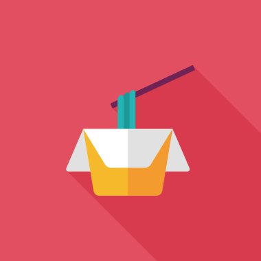 Uzun Gölge, eps10 ile anlık erişte düz simgesi