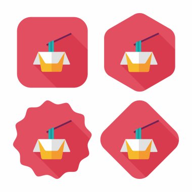 Uzun Gölge, eps10 ile anlık erişte düz simgesi