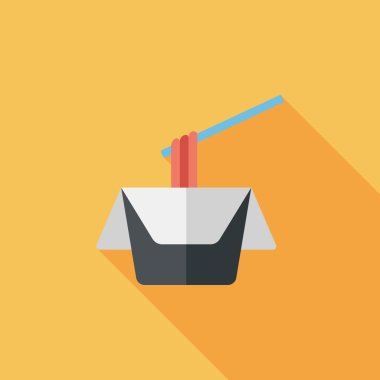 Uzun Gölge, eps10 ile anlık erişte düz simgesi