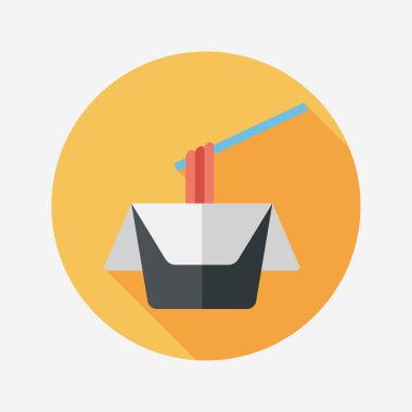 Uzun Gölge, eps10 ile anlık erişte düz simgesi