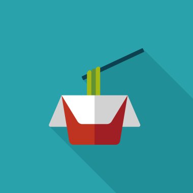 Uzun Gölge, eps10 ile anlık erişte düz simgesi