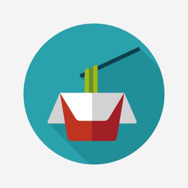 Uzun Gölge, eps10 ile anlık erişte düz simgesi