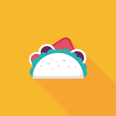 sandviç uzun gölge, eps10 düz simgesiyle