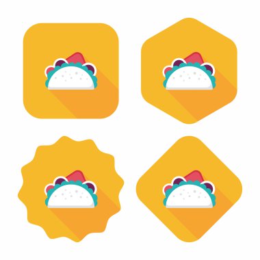 sandviç uzun gölge, eps10 düz simgesiyle