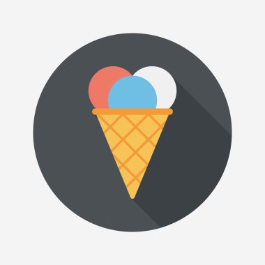 Uzun Gölge, eps10 dondurma düz simgesi