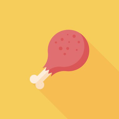 Uzun Gölge, eps10 ile tavuk bacakları düz simgesi