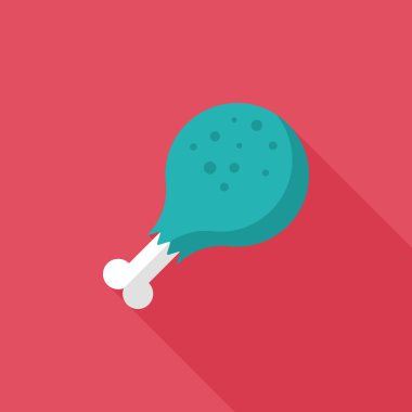 Uzun Gölge, eps10 ile tavuk bacakları düz simgesi