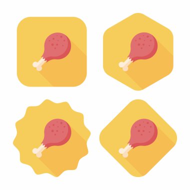 Uzun Gölge, eps10 ile tavuk bacakları düz simgesi