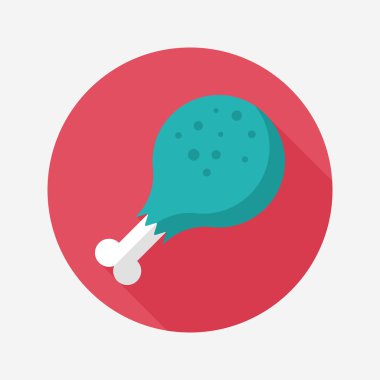 Uzun Gölge, eps10 ile tavuk bacakları düz simgesi