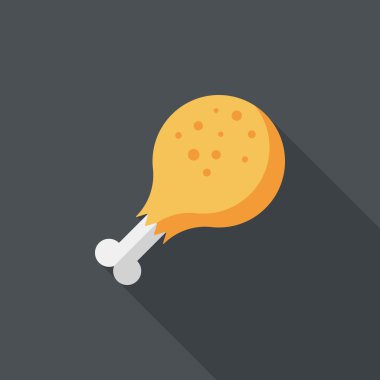 Uzun Gölge, eps10 ile tavuk bacakları düz simgesi