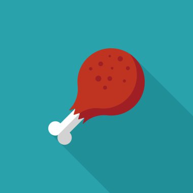 Uzun Gölge, eps10 ile tavuk bacakları düz simgesi