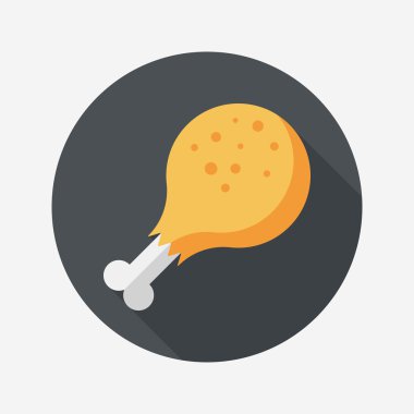 Uzun Gölge, eps10 ile tavuk bacakları düz simgesi