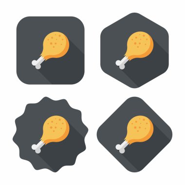 Uzun Gölge, eps10 ile tavuk bacakları düz simgesi